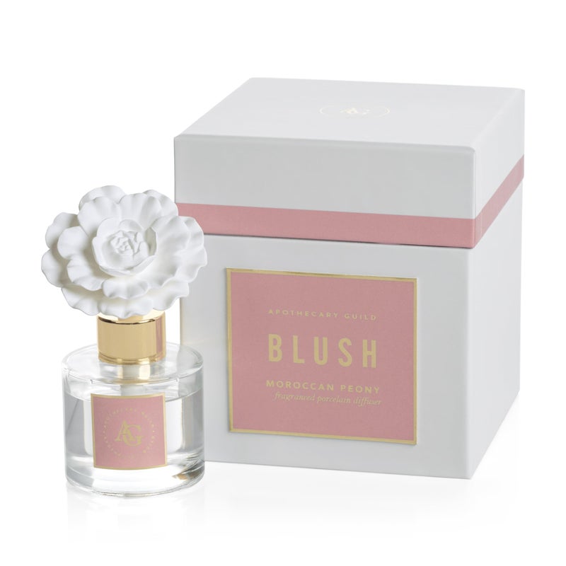 Zodax Blush Porcelain Oil Diffuser, 1.69 oz - Moroccan Peony - Image 1